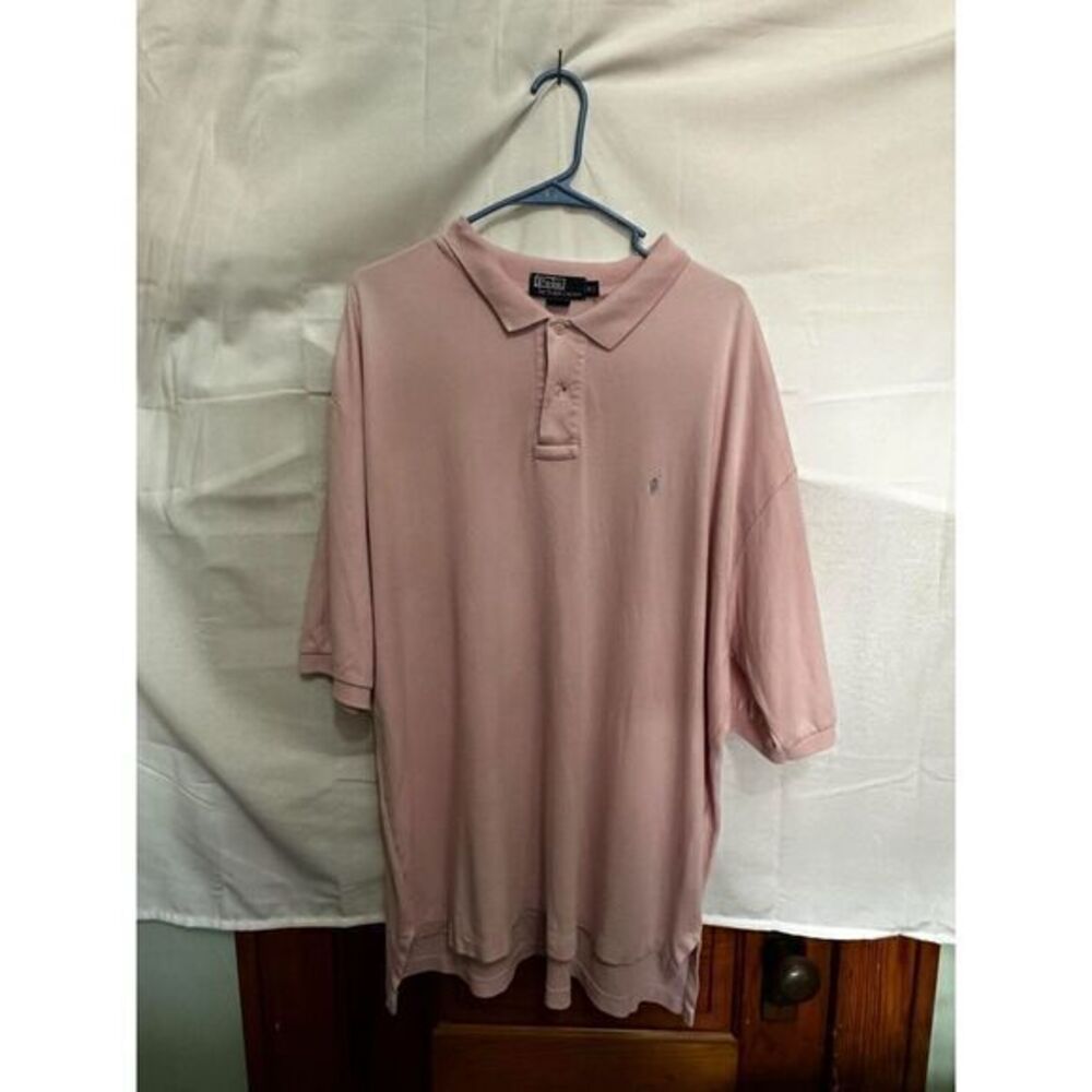Polo Ralph Lauren XXL Polo Shirt Classic Fit Short Sleeve Pink/Baby Blue Pony - Picture 2 of 5